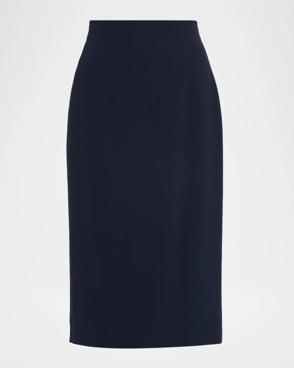 Finesse Crepe Midi Pencil Skirt